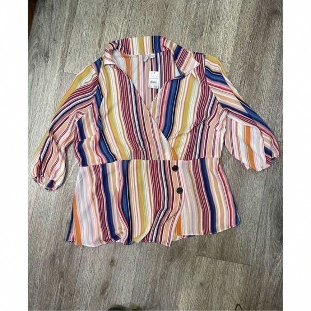 Colorful Striped Blouse